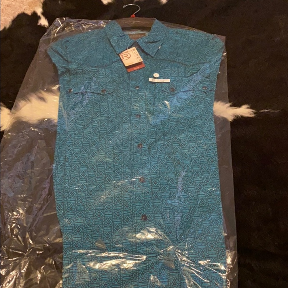 Men’s long sleeve pearl snap